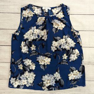 Nine West Blue/White Floral Blouse S